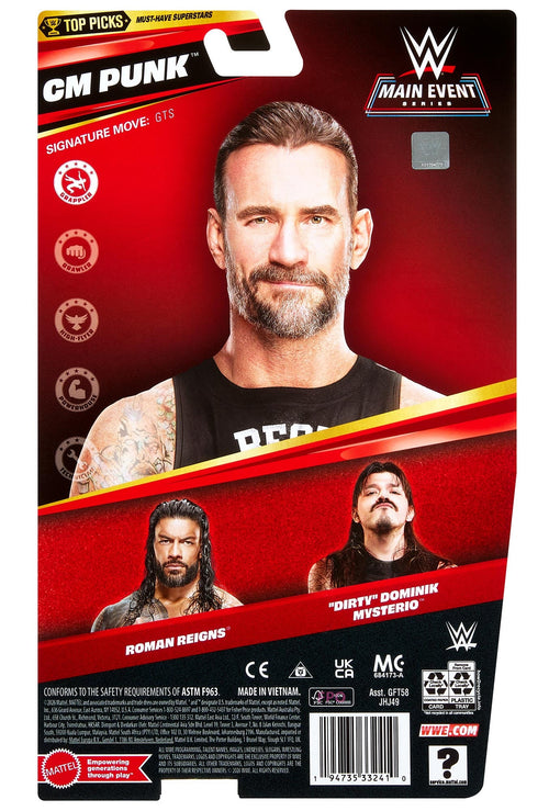 CM Punk WWE Main Event Top Picks Action Figure (Wave 3)