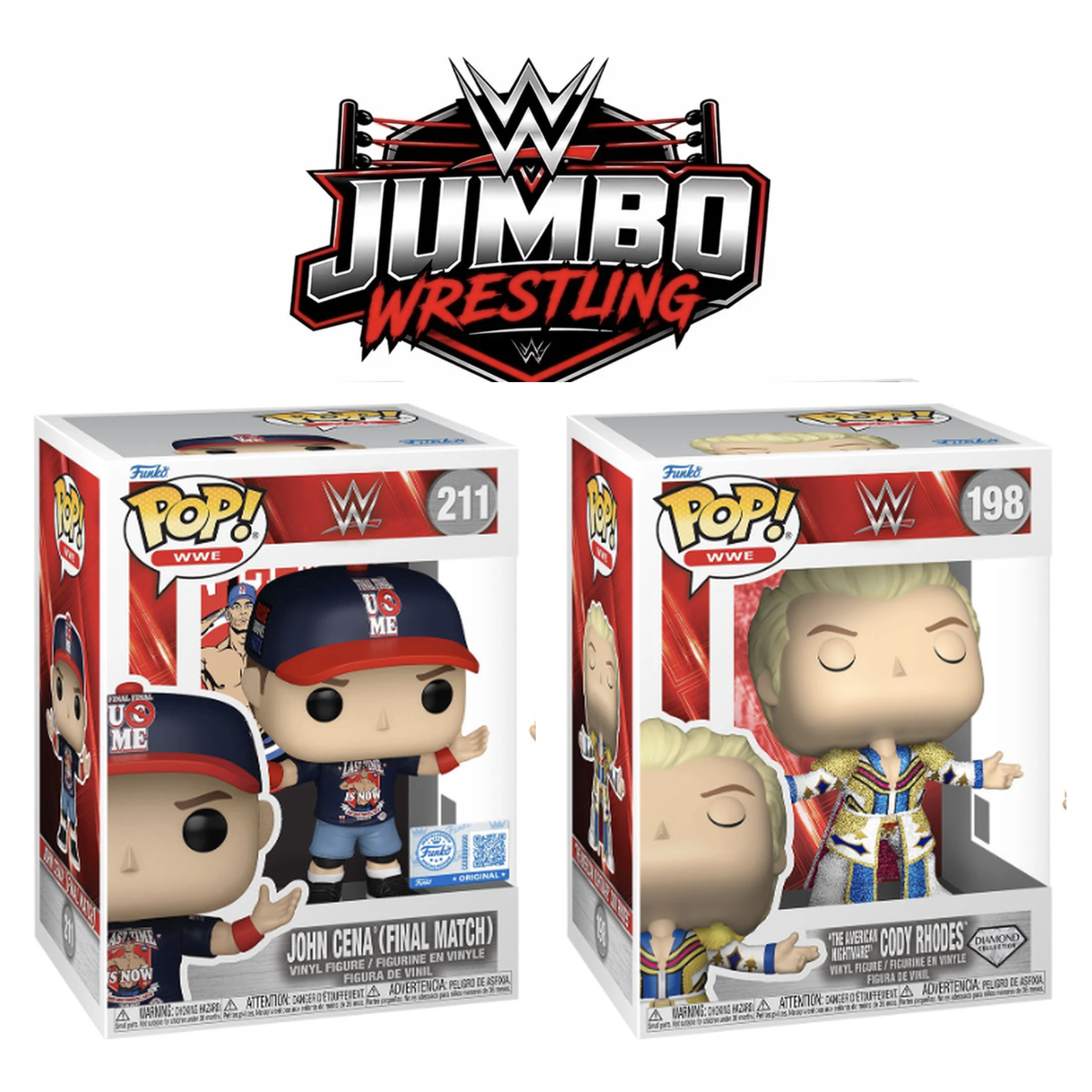 WWE Funko Pop 2-Pack – John Cena (Final Match) & Cody Rhodes